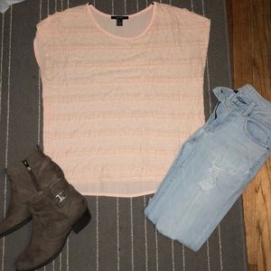 Lace see through blouse